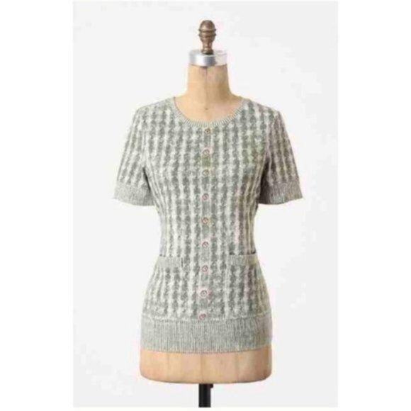 Anthropologie Pilcro Contrary to Winter Tee Womens Small Cable Knit Print - Picture 11 of 13